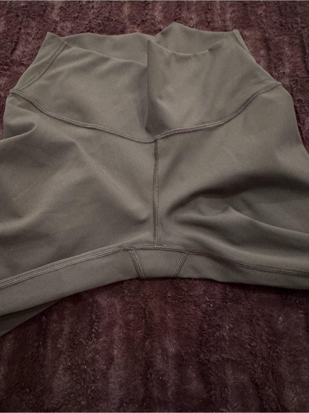 EUC lululemon athletica Olive Green High-Waist Cropped Leggings Size 8 - Picture 6 of 6